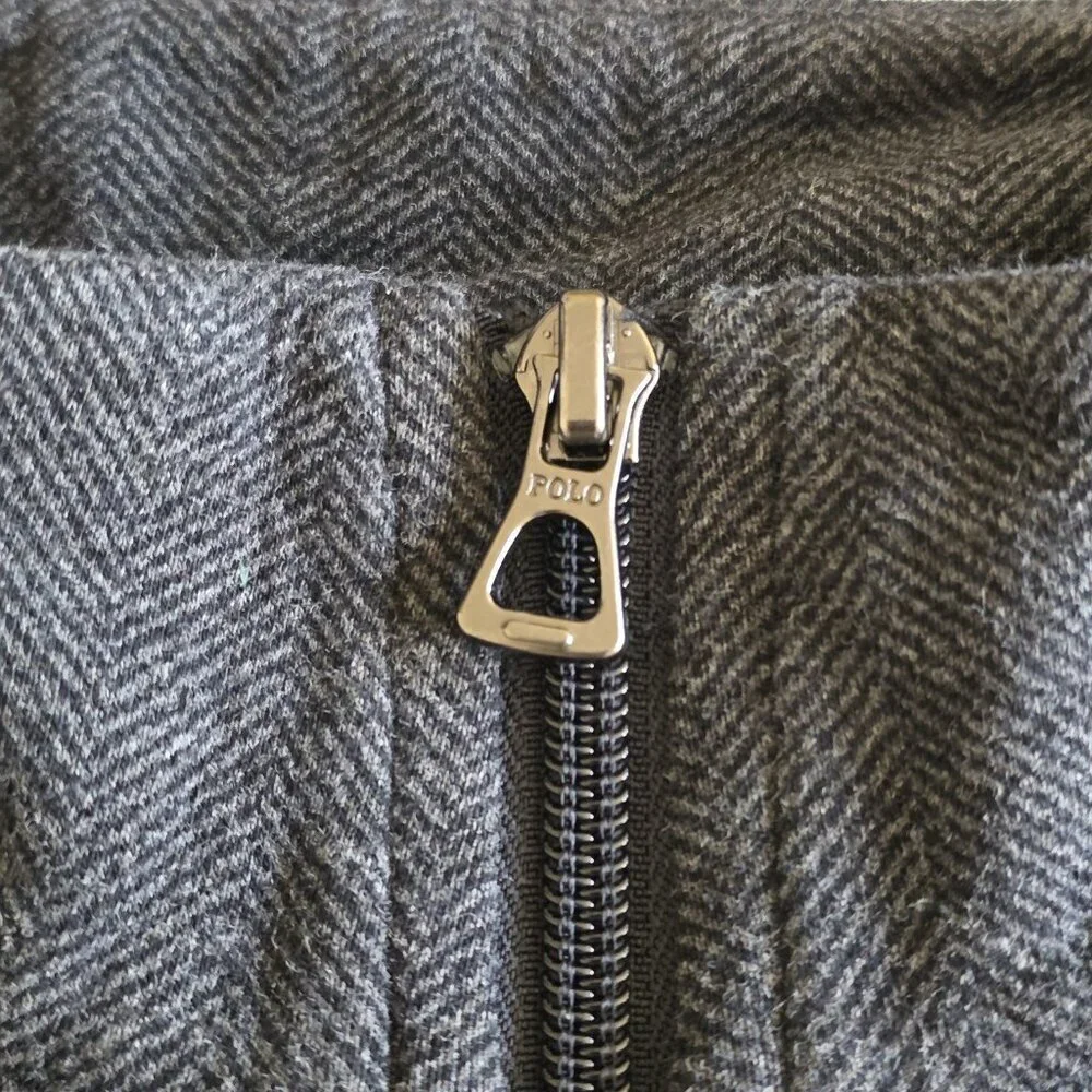 Polo Ralph Lauren Polo Sweater Mens XL Gray LS 1/4 Zip Mock Neck Classic Preppy - Picture 12 of 16